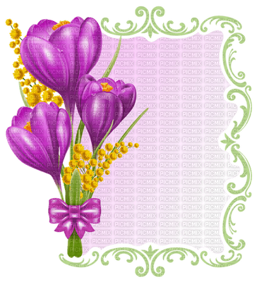 Kaz_Creations Spring Deco Flowers - png ฟรี