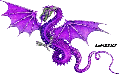 dragon violet - GIF animé gratuit
