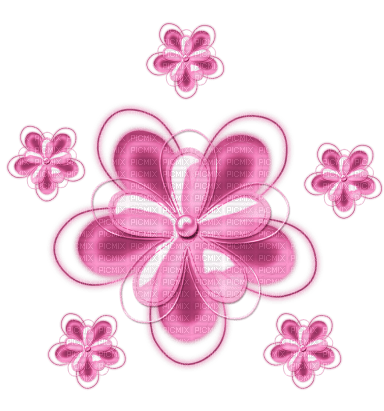 kikkapink deco scrap flower pink - zdarma png