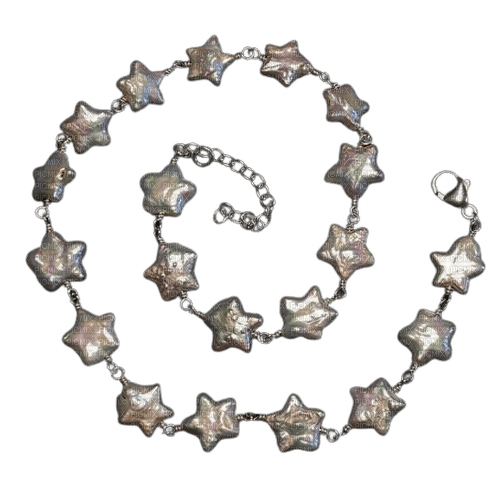 metal star necklace - nemokama png
