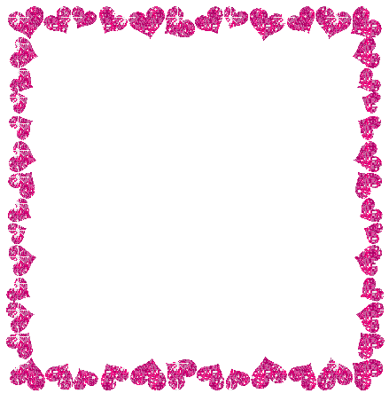Hearts.Pink.Frame.Cadre.Victoriabea - Darmowy animowany GIF