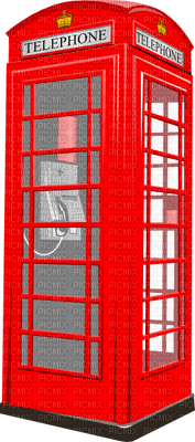 British phone booth - gratis png