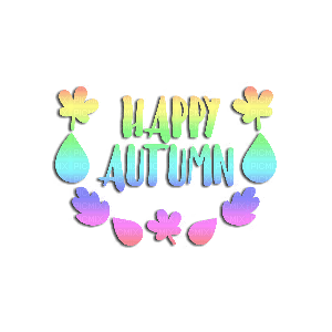 happy autumn kikkapink text quote - gratis png