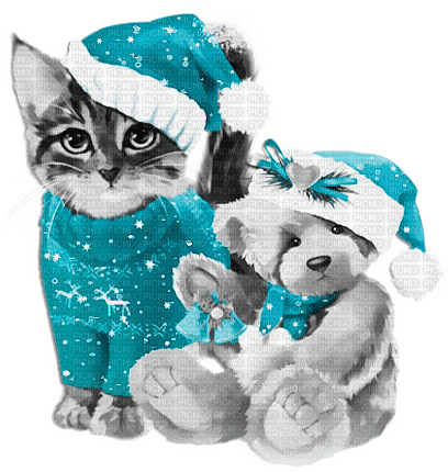 soave deco christmas winter animals cat bear toy - ingyenes png