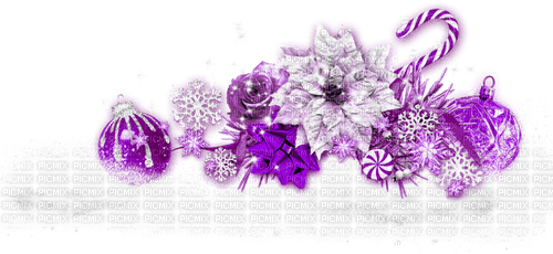 Christmas.Winter.Cluster.White.Purple - zdarma png