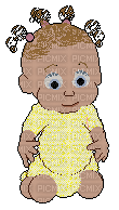 Babyz Girl in Yellow Onesie - GIF animé gratuit