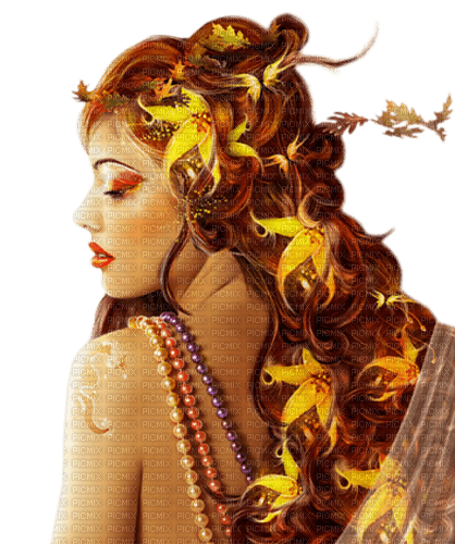 woman autumn fantasy - Free PNG
