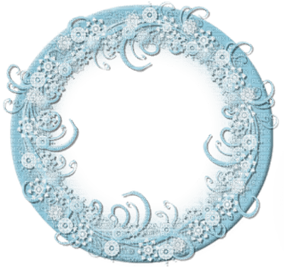 frame-round-blue-winter - Free PNG