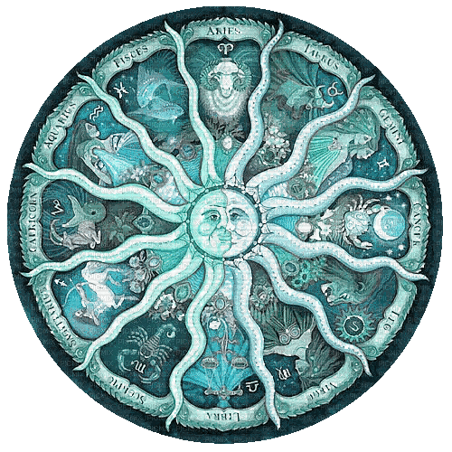soave background circle animated zodiac teal - Ilmainen animoitu GIF