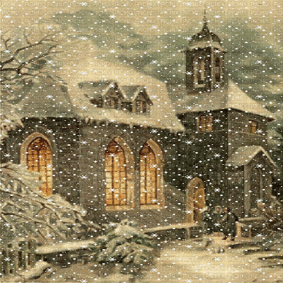 navidad iglesia gif dubravka4 - Nemokamas animacinis gif