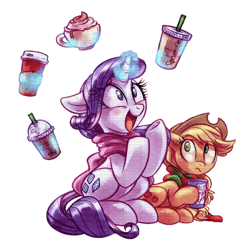 rarity loves coffee - 免费PNG