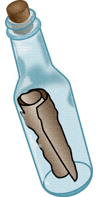 Message in a Bottle - nemokama png