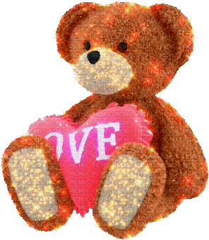 valentine bear by nataliplus - GIF animado gratis