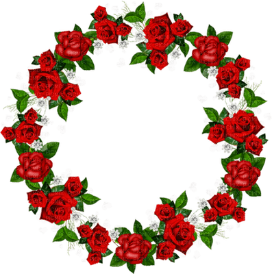 Kaz_Creations Valentine Deco Love Flowers Flower Circle Frame - png grátis