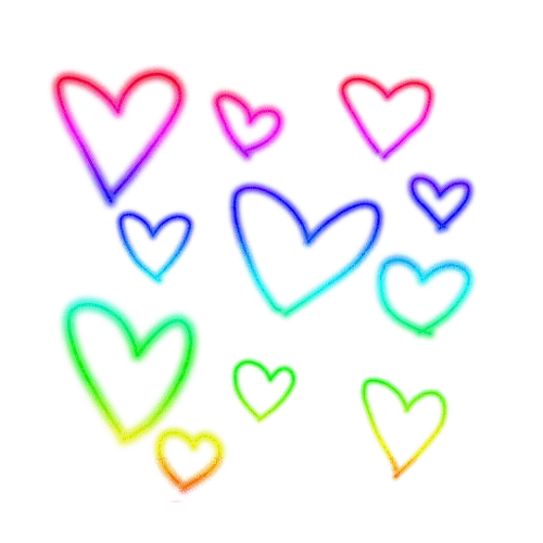 Rainbow heart - png ฟรี
