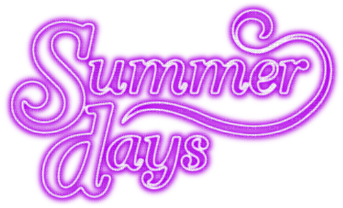 Summer Days.Text.Purple - zdarma png