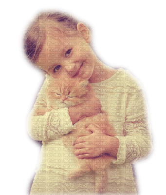 Kaz_Creations Baby Enfant Child Girl Cat Kitten - gratis png