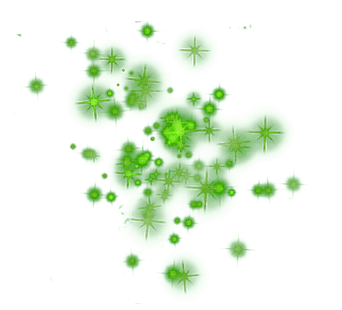 Green sparkles stars overlay [Basilslament] - безплатен png