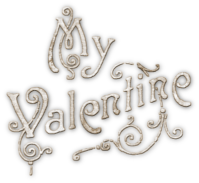 soave deco text valentine vintage sepia - бесплатно png