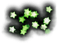Green black white stars deco [Basilslament] - png ฟรี