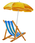 Kaz_Creations Beach Chair and Umbrella Parasol - nemokama png