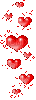 Red hearts-gif - Animovaný GIF zadarmo