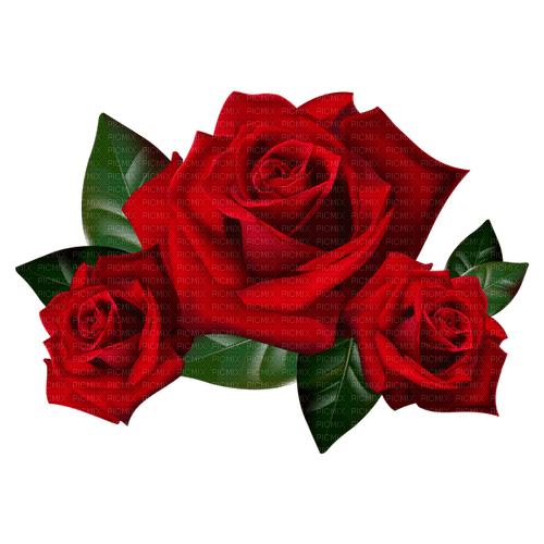 kikkapink deco scrap red roses - Free PNG
