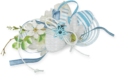 Kaz_Creations Deco Easter Blue Flowers - PNG gratuit
