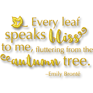 kikkapink autumn quote emily bronte