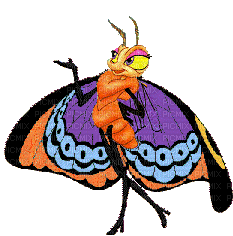 chantalmi dessin animé cartoon papillon butterfly  fairy fée - Free animated GIF