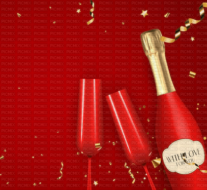 Background Red Champagne Text - Bogusia - Free PNG