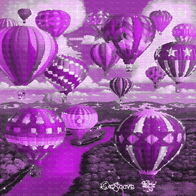 soave background animated hot air balloon - Darmowy animowany GIF