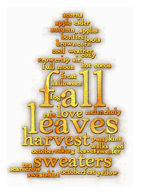 soave text autumn fall leaves yellow orange - ücretsiz png
