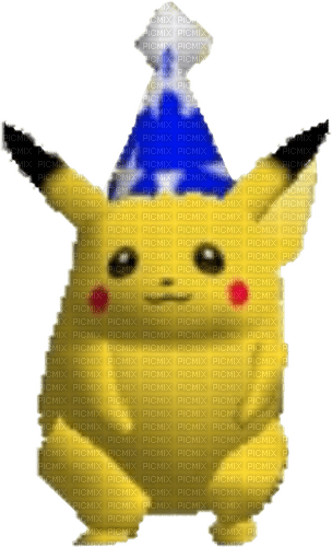 Birthday Pikachu - Free PNG
