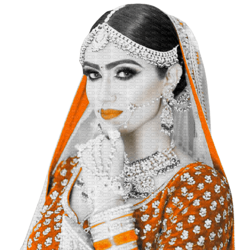 dolceluna woman indian black orange - zdarma png