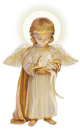 Angel with Candle - bezmaksas png