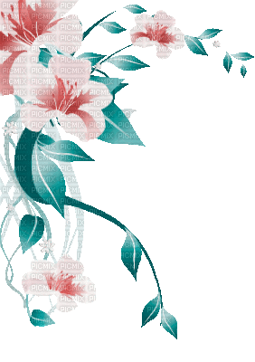 soave deco flowers spring branch corner animated - Ilmainen animoitu GIF