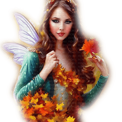 kikkapink autumn fairy fantasy woman girl - ingyenes png