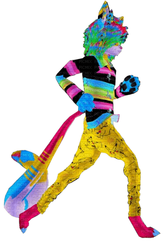 Running catboy with Pikachu pants - kostenlos png