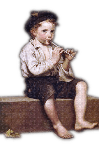 Rena Vintage Boy Kind Child Flötenspiel - png gratuito