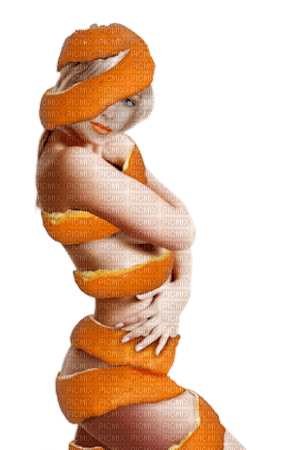 Kaz_Creations Woman-Femme-Orange-Peel - безплатен png