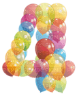 Kaz_Creations Numbers Balloons 4 - png grátis