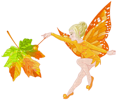 Kaz_Creations Autumn Fall Leaves Leafs Fairy - kostenlos png