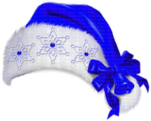 Christmas.Hat.White.Blue - darmowe png