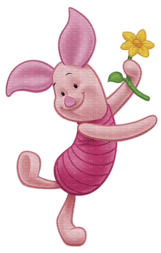 Piglet with Flower - бесплатно png