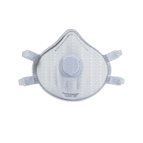 white N95 respirator with exhaust valve - 免费PNG