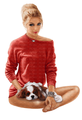 kvinna-hund-sitter - kostenlos png
