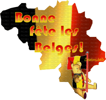 Bonne fête les belges - Бесплатный анимированный гифка