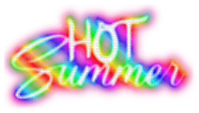Hot Summer.Text.Rainbow - By KittyKatLuv65 - ilmainen png