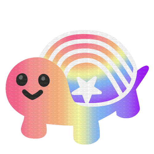 Xenogender pride turtle emoji - Free PNG